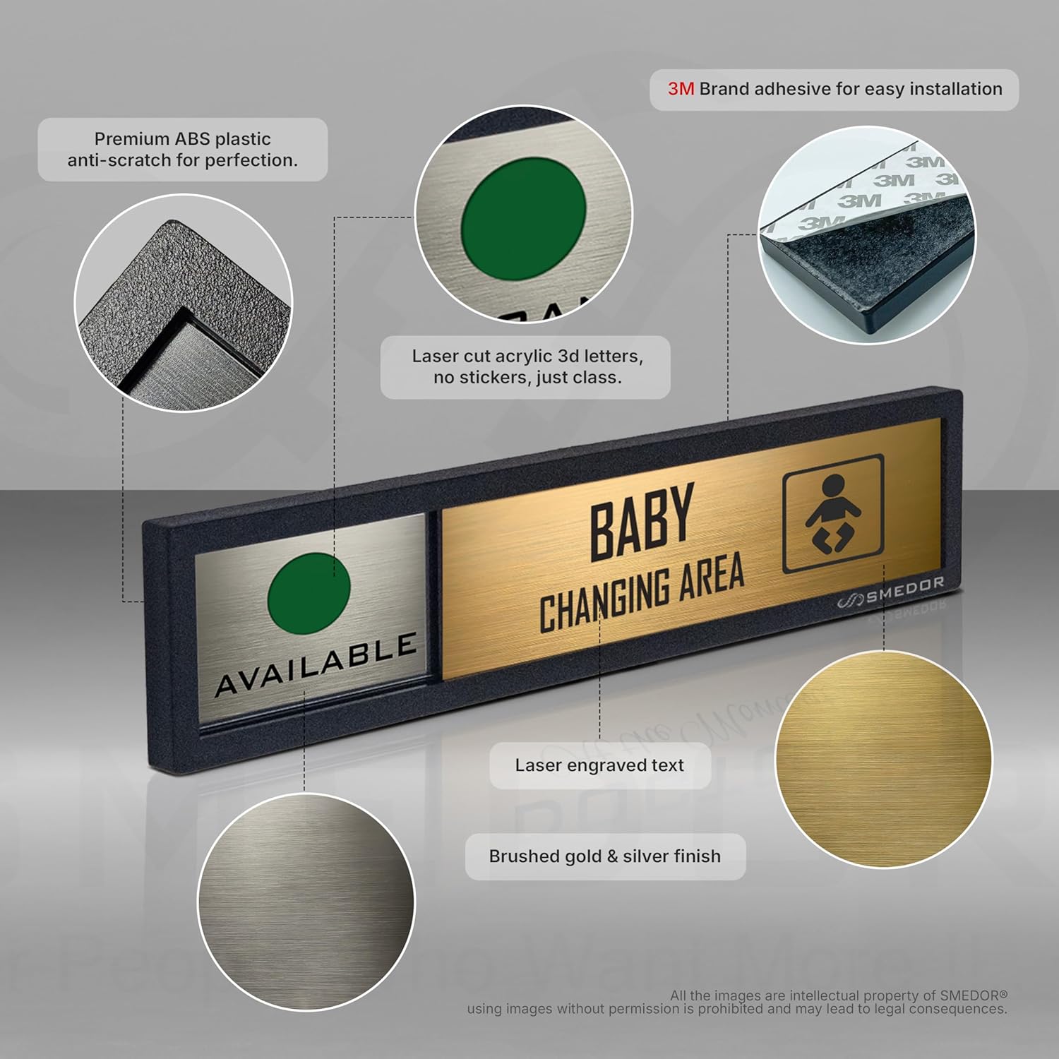 "Baby Changing Area" with Available / Occupied status - SMEDOR
