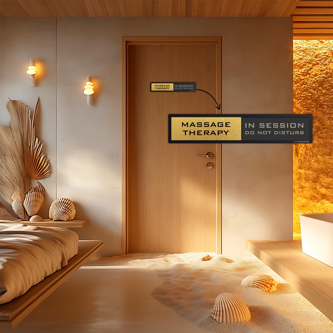 "MASSAGE THERAPY" with WELCOME PLEASE KNOCK / IN SESSION DO NOT DISTURB status - SMEDOR