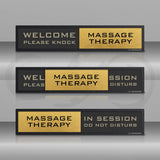 "MASSAGE THERAPY" with WELCOME PLEASE KNOCK / IN SESSION DO NOT DISTURB status - SMEDOR
