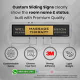 "MASSAGE THERAPY" with WELCOME PLEASE KNOCK / IN SESSION DO NOT DISTURB status - SMEDOR